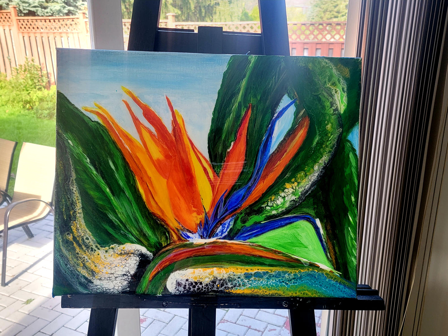 Bird of Paradise painting