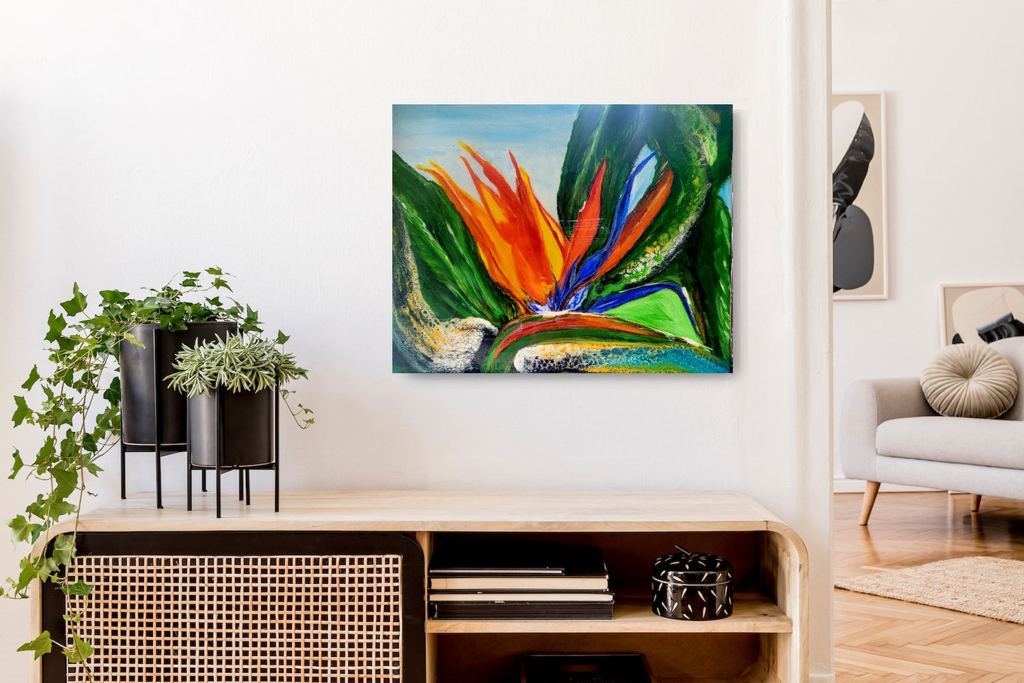 Bird of Paradise painting