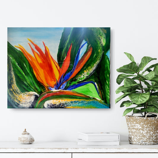 Bird of Paradise painting