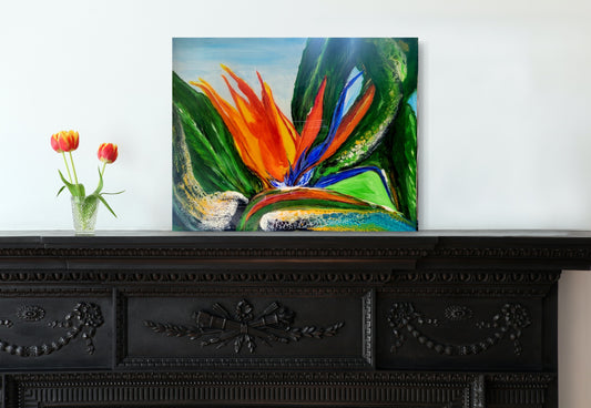 Bird of Paradise painting